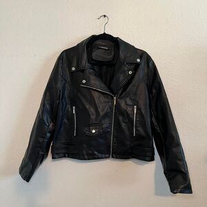 Black Faux Leather Jacket